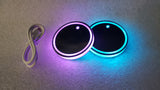 Solar LED Cup Holder Mat - 1 Pair