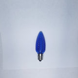 Blue C9 Faceted LED Bulb